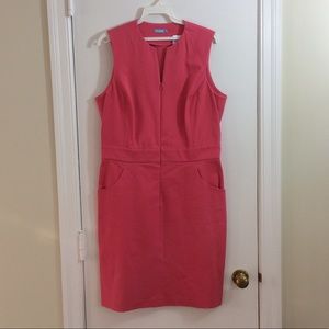 J. McLaughlin Dress Sleeveless w/Pockets Pink